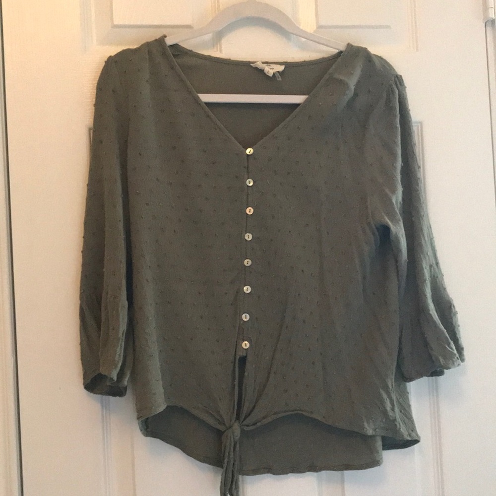 green blouse